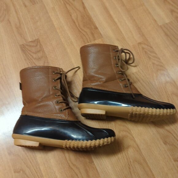 JBU by Jambu Maplewood Duck Boots Womens 8 Brown Waterproof Lace Up Rain Snow - Picture 4 of 7